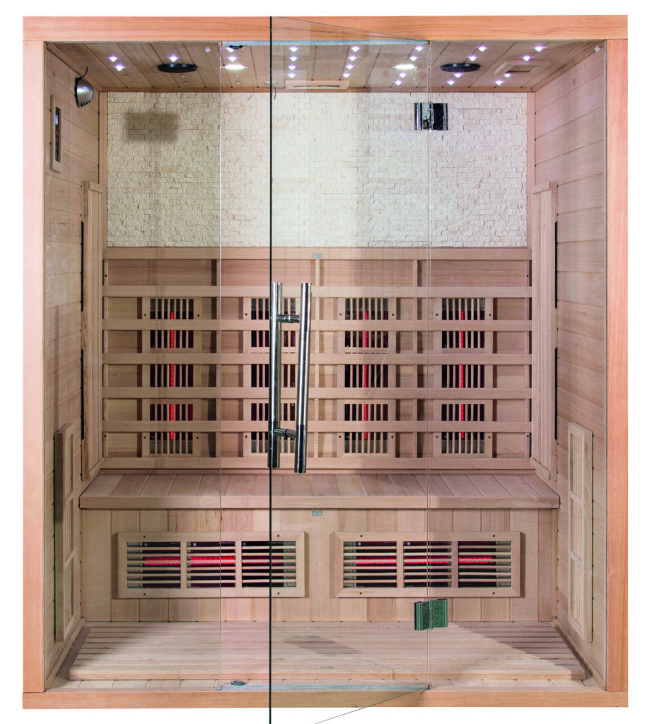 Modern infrared wooden sauna