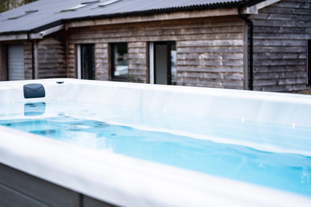 Relaxing outdoor spa experience