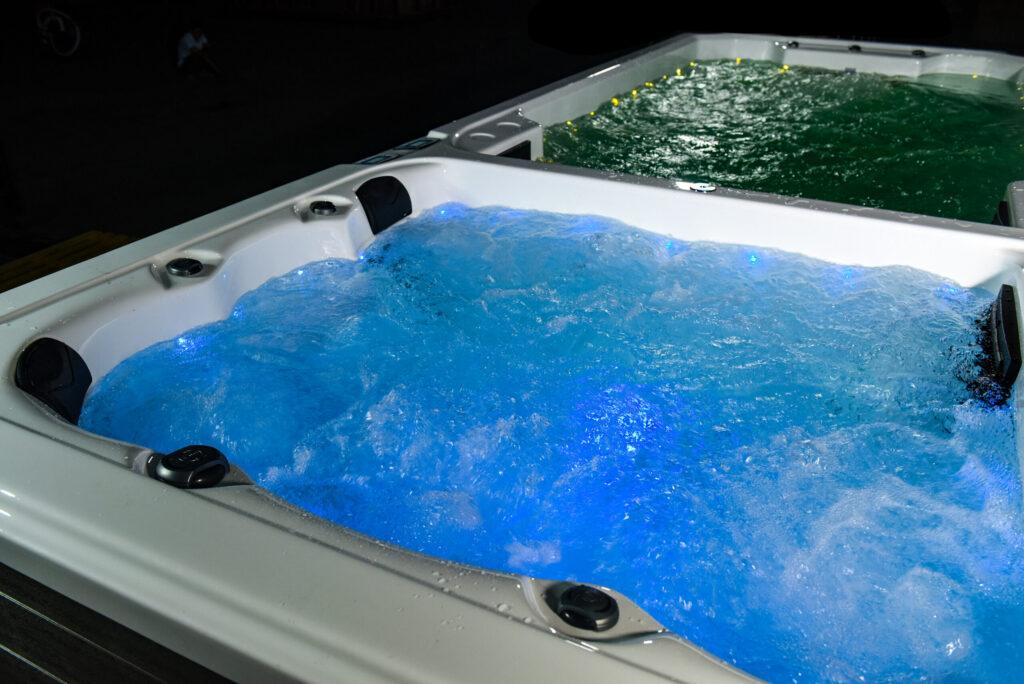 Bubbling spa water lights