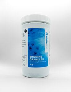 Bromine granules for spa sanitation