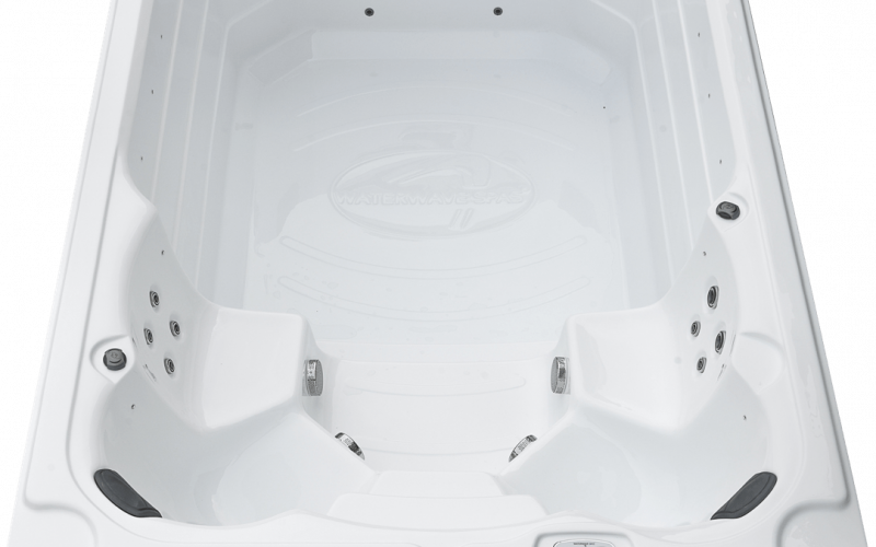Luxury white hot tub