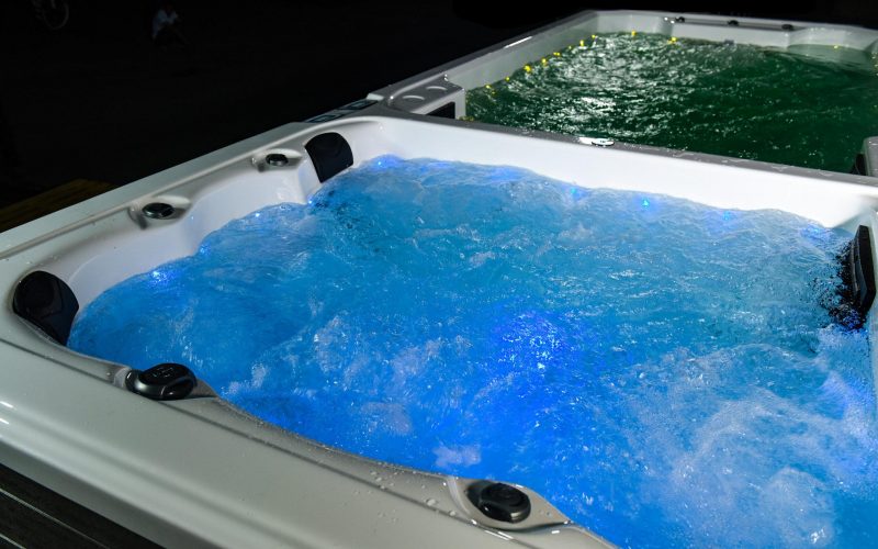 Bubbling spa water lights